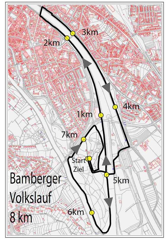 Der Streckenplan des "Starken Rennens"